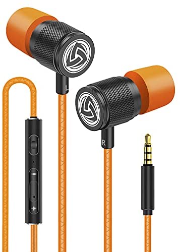 LUDOS Ultra Auriculares con Micrófono y Cable, Máxima Comodidad, Sonido Cristalino, Agudos y Graves Equilibrados, Nueva Espuma Viscoelástica, Cable Duradero, Graves, Control de Volumen