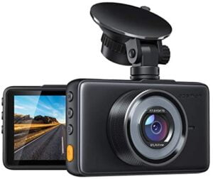 APEMAN Cámara de Coche Dash Cam 1080P FHD DVR Pantalla LCD de 3 Pulgadas Gran Angular de 170 °, G-Sensor, WDR, Monitor de Aparcamiento, Grabación en Bucle, Detección de Movimiento