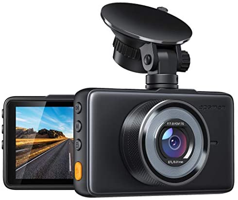 APEMAN Cámara de Coche Dash Cam 1080P FHD DVR Pantalla LCD de 3 Pulgadas Gran Angular de 170 °, G-Sensor, WDR, Monitor de Aparcamiento, Grabación en Bucle, Detección de Movimiento