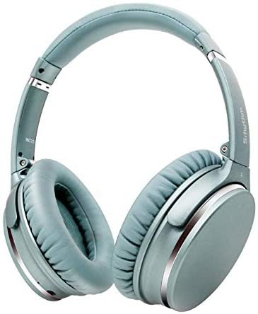Auriculares de Diadema Inalámbricos con Cancelación de Ruido Bluetooth 5.0.Srhythm NC25 (2020) ANC Headhpones con 50H Batería,Mic,Asistente de Voz,Modo de Juego de Baja Latencia (Menta-Verde)
