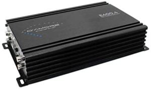 E400.4 High Efficiency 4 Channel Car Amplifier w/Clean D Technology - Full Range 4, 3 or 2 Channel Amplifier, 2 ohm Stable, Built in crossovers