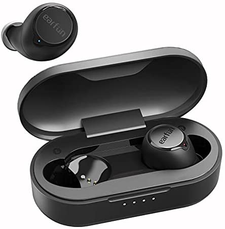 Wireless Earbuds, [2020 CES Award] EarFun Free Bluetooth 5.0 Earbuds with Wireless Charging Case, USB-C Quick Charge, IPX7 Waterproof in-Ear Wireless Headphones, Deep Bass, 30H Playtime