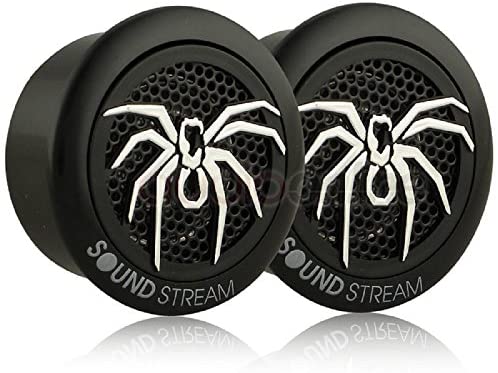 Soundstream TWS.3N 110 Watts 1-Inch PEI Dome 4 Ohm Tweeters,Black and Silver