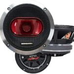 Gravity WZP65 Warzone Series 6.5" inch Pro Midrange Coaxial Loud Speaker 4-Ohms with 600 WATT Max, 1 Speaker Corrugated Speaker Surround with Oversize Magnet Motor Structure