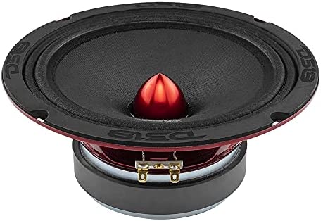 DS18 PRO-X8BM Loudspeaker - 8", Midrange, Red Aluminum Bullet, 550W Max, 275W RMS, 8 Ohms - Premium Quality Audio Door Speakers for Car or Truck Stereo Sound System (1 Speaker)