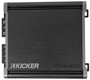 KICKER CX400.1 400 Watt Class D Mono Amplifier for Car Audio Speakers, Black