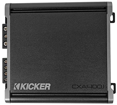 KICKER CX400.1 400 Watt Class D Mono Amplifier for Car Audio Speakers, Black