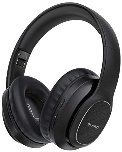 BLARO Bluetooth Headphones Over Ear, Hi-Fi Deep Bass Wireless and Wired Headsets, 72 Hours Playtime, Soft Memory Protein Earmuffs, Foldable Headphones with CVC6.0 Mic-Black