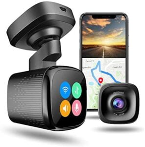 JOMISE K7 Dash Cam for Cars, Real 2.5K Smart Driving Recorder with WiFi GPS, 2" Touch Screen, Ahead Car Move Reminder, Traffic Lights Change Reminder, Night Vision, G-Sensor, Loop Recording