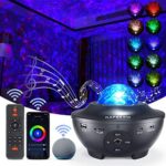Star Projector, Galaxy Star Night Light Projector Working with Smart App & Alexa, 10 Color Music Starry Light Projector with Remote & Bluetooth, Sky Light Projector for Bedroom Kids Adults
