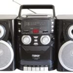 NAXA Electronics NPB-426 Portable CD Player with AM/FM Stereo Radio, Cassette Player/Recorder and Twin Detachable Speakers