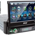 Pyle Single DIN Head Unit Receiver - In-Dash Car Stereo with 7” Multi-Color Touchscreen Display - Audio Video System with Bluetooth for Wireless Music Streaming & Hands-free Calling - PLTS78DUB, BLACK