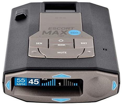 Escort MAX360C Laser Radar Detector - WiFi and Bluetooth Enabled, 360° Protection, Extreme Long Range, Voice Alerts, OLED Display, Live, Black