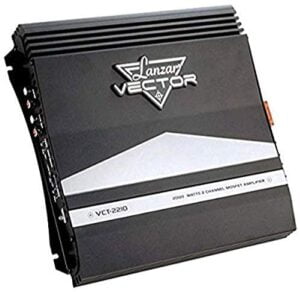 4-Channel High Power MOSFET Amplifier - Slim 2000 Watt Bridgeable Mono Stereo 4 Channel Car Audio Amplifier w/ Crossover Frequency and Bass Boost Control, RCA input, and Line Output - Lanzar VCT4110