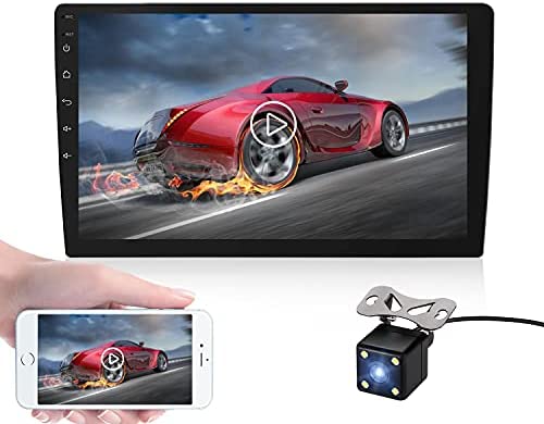 10.1 Inch Android Car Stereo Double Din GPS Navigation Stereo Bluetooth Car Radio Touch Screen WiFi FM AM Radio Dual USB Car MP5 Player Mirror Link Steering Wheel Control + Backup Camera