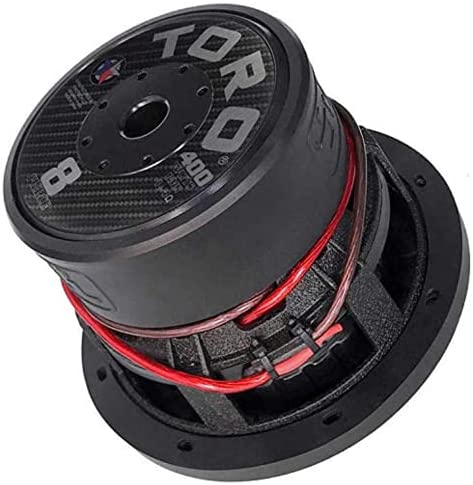 TORO TECH – Fierce 8, 8 Inch 400 Watts RMS – 800 Watts MAX – Dual 4 Ohm 2 Inch Voice Coil, 8" Car Audio Subwoofer for Cars, Trucks, Jeeps, Boats, Off Road with Hard Hitting Bass (Sold As Each)