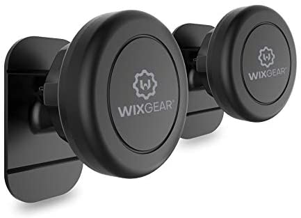 Magnetic Car Mount, WixGear Universal Stick On Mount (2 Pack) Dashboard Magnetic Phone Holder for Car for Cell Phones and Mini Tablets with Fast Swift-snap Technology, Magnetic Cell Phone Mount