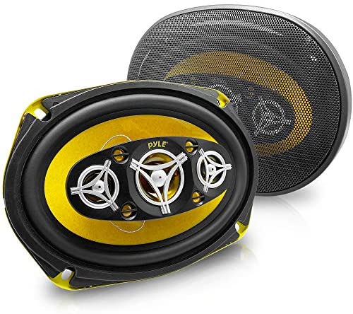 Car Eight Way Speaker System - Pro 6 x 9 Inch 500W 4 Ohm Mid Tweeter Component Audio Sound Speakers For Car Stereo w/ 120 Oz Magnet Structure, 3.55” Mount Depth Fits Standard OEM - Pyle PLG69.8 (Pair)