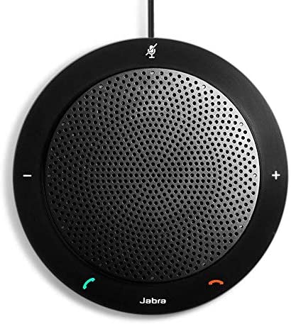 Jabra Speak 410 Corded Speakerphone for Softphones – Easy Setup, Portable USB Speaker for Holding Meetings Anywhere with Outstanding Sound Quality