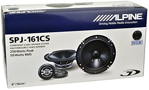Alpine SPJ-161CS 2-WAY Car Audio Component Speaker System, 6"