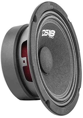 DS18 PRO-GM8 Loudspeaker - 8", Midrange, Black Steel Basket, 580W Max, 190W RMS, 8 Ohms - Premium Quality Audio Door Speakers for Car or Truck Stereo Sound System (1 Speaker)