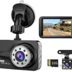 Dash Cam, XUSHIDZ Car Camera Front and Rear Dual Lens Drive Recorder Dashboard with SD Card, 1080P Full HD, 3.0" Screen, Loop Recording, G-Sensor, WDR, Night Vision, Motion Detection, 170° Wide Angle