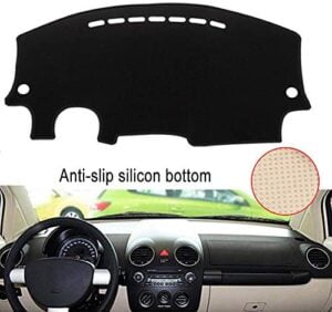 Clidr Dashboard Cover Dash Cover Mat Pad DashMat for 1998-2010 VW Volkswagen Beetle (Black Edge)