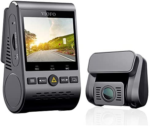 VIOFO Dual Dash Cam A129 Duo Full HD 1080P Front and Rear Camera with GPS Wi-Fi Compact Design 2.0” LCD Display 140° Wide Angle, Emergency Recording, Parking mode, Super Capacitor,Motion Detection,WDR