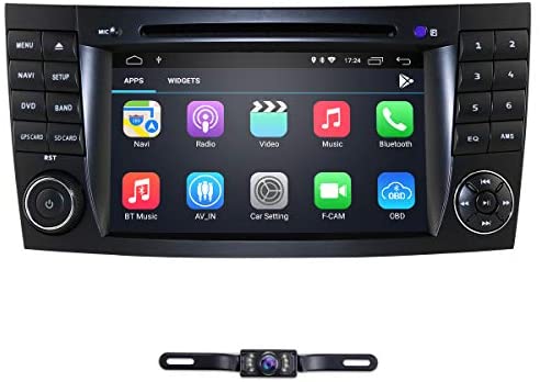 hizpo 7 Inch Android 9.0 Car Stereo Radio DVD Player GPS Can-Bus Mirrorlink Bluetooth OBD2 Multi Touch Screen for Mercedes-Benz E-Class W211 CLS W219 G-Class W463 CLS 350 CLS 500 CLS 55