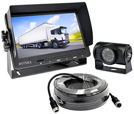 Backup Camera System with 7 inch Definition Display + IP69 Waterproof and Night Vision Reverse Camera for Truck, Trailer, RV, Motorhome etc.