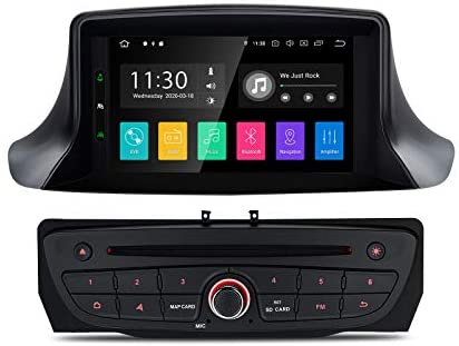XTRONS Android 10.0 Car Stereo Radio DVD Player GPS Navigation 7 Inch Touch Screen Head Unit Support Android Auto Car Auto Play Bluetooth Backup Camera WiFi DVR OBD TPMS for Renault Megane III Fluence