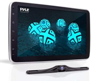 10.1-Inch Single DIN Car Stereo - Bluetooth Indash Car Stereo Touch Screen Receiver Head Unit with Backup Camera, USB, AM FM Radio, Steering Wheel Control, Hands-Free Call, Phone Link - Pyle PL1SN104