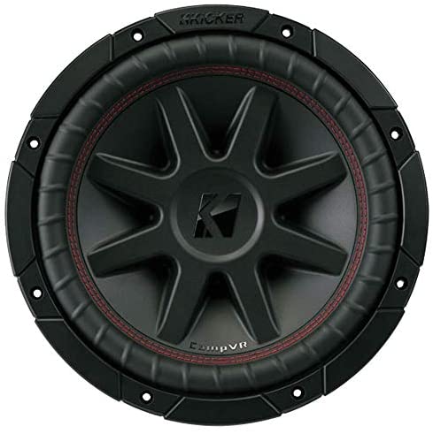 KICKER 43CVR102 CompVR 10 Inch 700 Watts 2 Ohm Dual Voice Coil Car Audio Subwoofer with Polypropylene Cone and 360 Degree Back Bracing