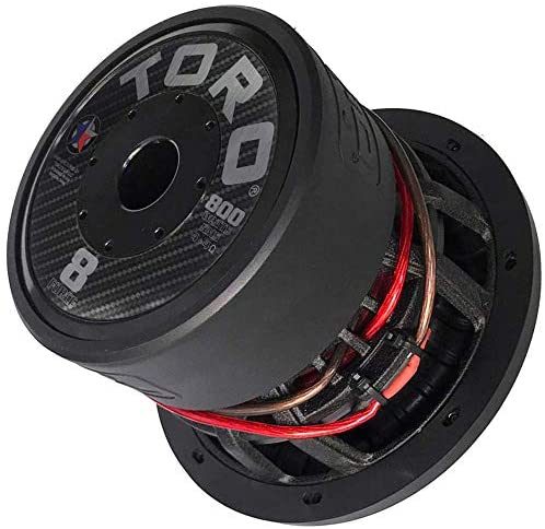 TORO TECH – Force 8, 8 Inch 800 Watts RMS – 1600 Watts MAX – Dual 4 Ohm 2.5 Inch Voice Coil, 8” Car Audio Subwoofer for Cars, Trucks, Jeeps, Boats, Off Road with Hard Hitting Bass (Sold As Each)