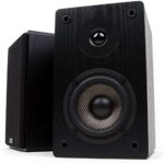 Micca MB42 Bookshelf Speakers, Passive, Not for Turntable, Needs Amplifier or Receiver, 4-Inch Carbon Fiber Woofer and Silk Dome Tweeter (Black, Pair)
