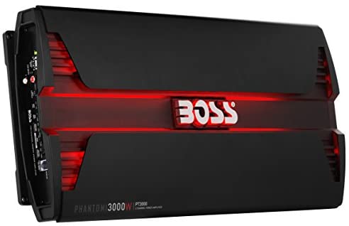 BOSS Audio Systems PT3000 2 Channel Car Amplifier – Phantom Series, 3000 Watts, Full Range, Class A/B, 2-4 Ohm Stable, MOSFET Power Supply, Bridgeable