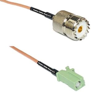 6 feet RG316 SO239 UHF Female to Avic Green Pioneer Jack RF Pigtail Coaxial Cable