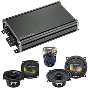 Compatible with Mercedes 380/300 Series 81-96 OEM Speaker Replacement Harmony Audio Bundle R4 R5 & CXA360.4 Amp