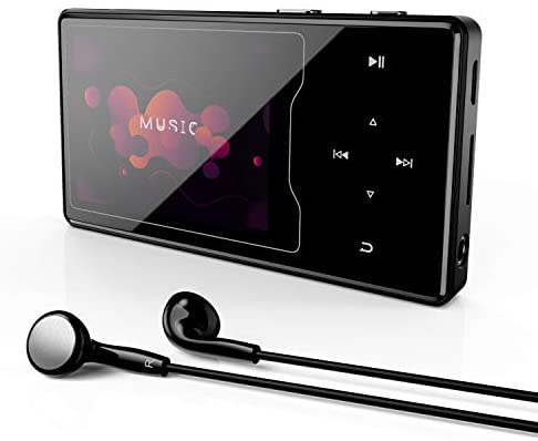 MP3 Player with Bluetooth 5.0, BERENNIS 16GB Portable HiFi Lossless Sound 2.4" Large Screen Music Player with FM Radio Voice Recorder Video Player, Support up to 128GB