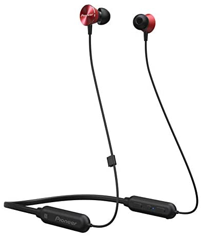 Pioneer Wireless in-Ear Deep Bass Headphones, Red, SE-QL7BT(R)