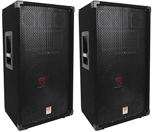(2) Rockville RSG12 12 3-Way 1000 Watt 8-Ohm Passive DJ/Pro Audio PA Speaker