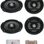 4 x Pioneer TS-F1634R 6.5" 2-Way car Audio coaxial Speakers 200 watts Max DiscountCentralOnline 25ft Speakers Wire