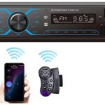 SEMAITU Smart Car Audio Systems, Single Din Multimedia Car Stereo, USB SD Support Mobile APP Control Bluetooth MP3 Hands-Free Calling, FM Radio Receiver for Car & Truck