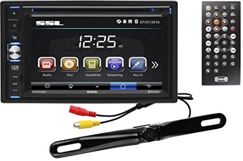 Sound Storm DD764BR Car DVD Player - Double Din, Bluetooth Audio and Calling, 6.2 Inch LCD Touchscreen, MP3 Player, CD, DVD, USB, SD, Aux-in, AM/FM Radio Receiver, Included Rear Camera