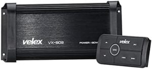 Water Resistant Bluetooth Marine 4 Channel Class A/B Amplifier Media Stereo on Boats UTV ATV Golf Carts and Cars