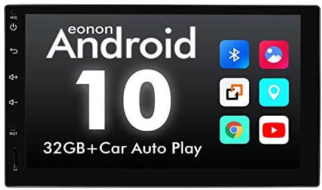 Double Din Car Stereo, Android Head Unit Built-in DSP with IPS Screen Eonon 7 Inch Android 10 Car Stereo Support Apple Carplay/WiFi/Fast Boot/Backup Camera/OBDII(No CD/DVD) - GA2180A