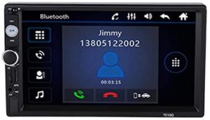 V BESTLIFE Bluetooth Double Din Car Stereo,7 inch Touch Screen Car MP5 Player Support MP3/WMA/WAV/MKV/FLAC/OGG with GPS