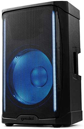 Gemini Sound GD-L115BT Professional DJ Audio Equipment 15" Inch 1000W Watts LED Party Light Up Active Bluetooth PA System Speaker, Class D Amplifier and Built in 3 Channel Audio Mixer w/Handles