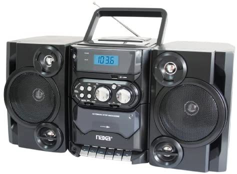NAXA Electronics Portable MP3/CD Player with AM/FM Stereo Radio and Cassette Player/Recorder