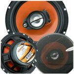 2X Audiobank AB674 6.5-Inch 600 Watts Peak Power Handling 3-Way G-Series Car Audio Stereo Coaxial Speakers with Grill Polypropylene with MICA Cone Woofer 4 Ohms